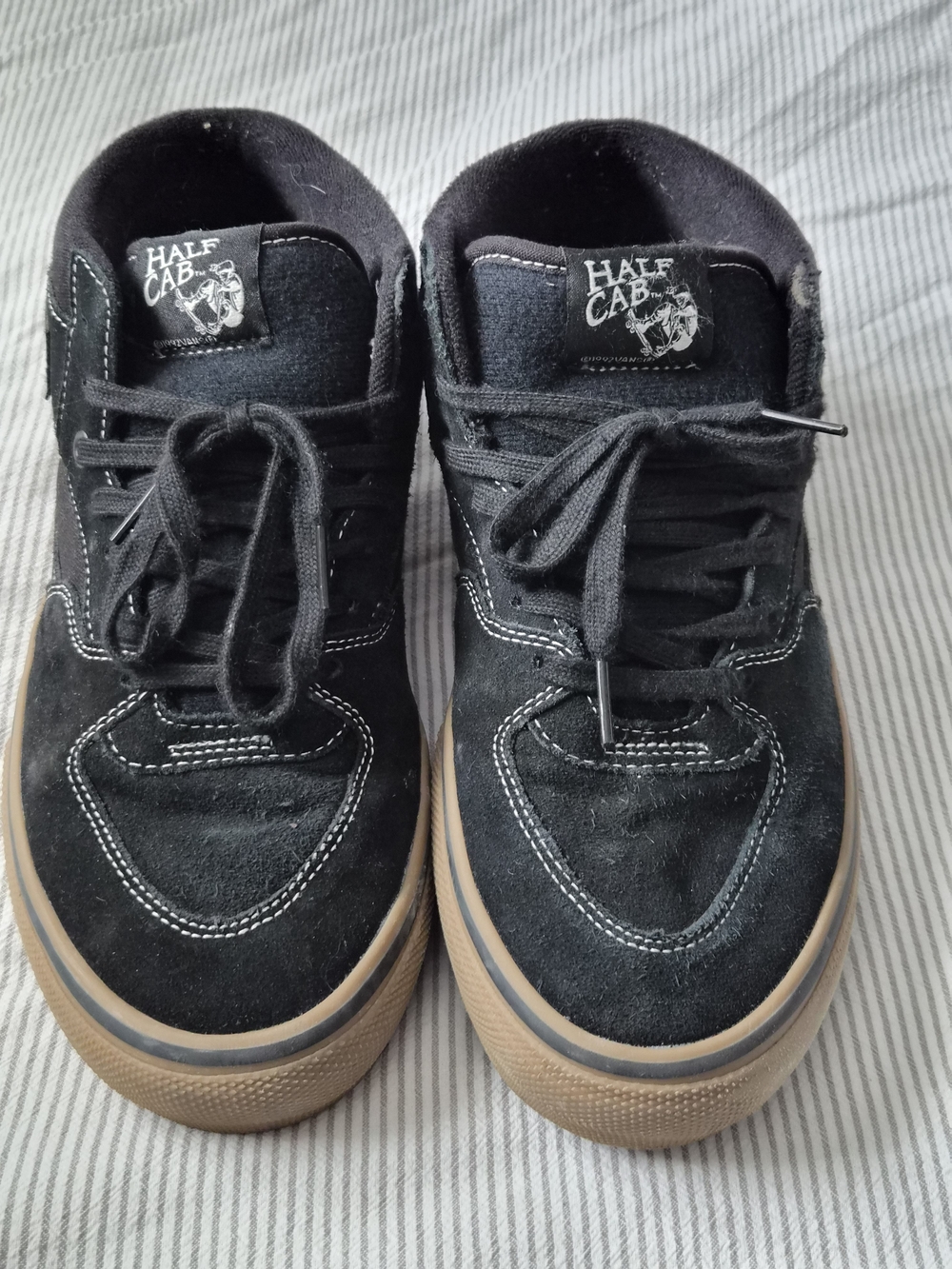 Vans Half Cab Black Suede Skate Shoes US11